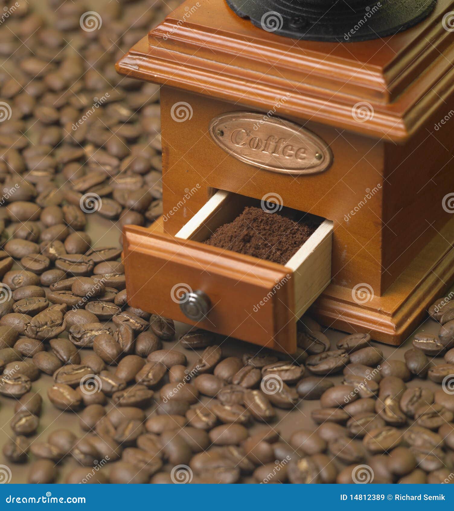 Coffee mill stock image. Image of fresh, food, meal, beans 14812389