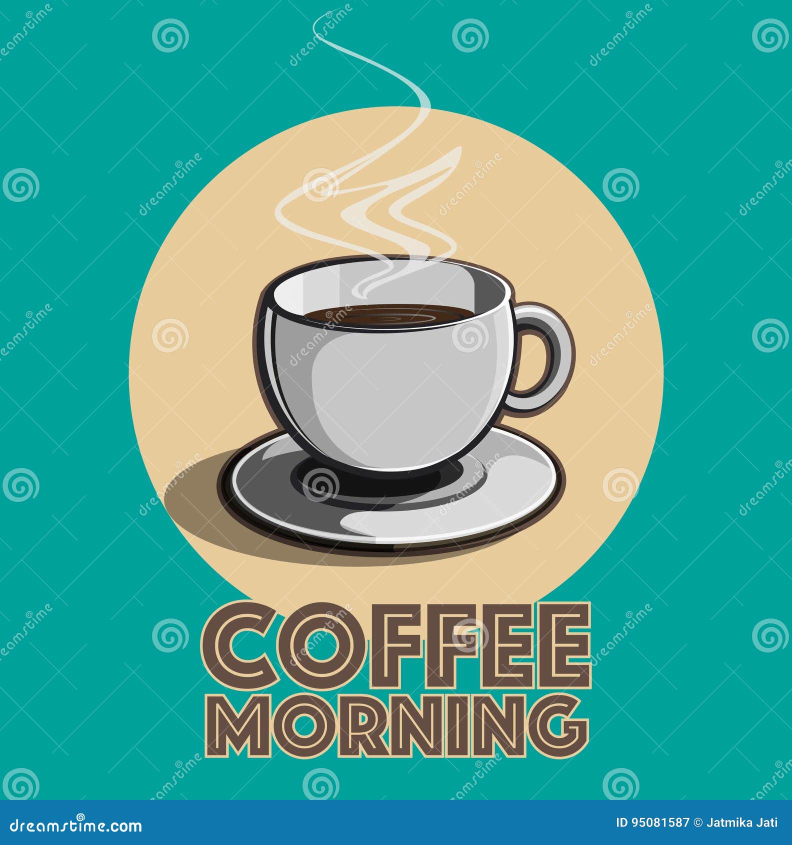 Coffee morning stock vector. Illustration of abstract 95081587