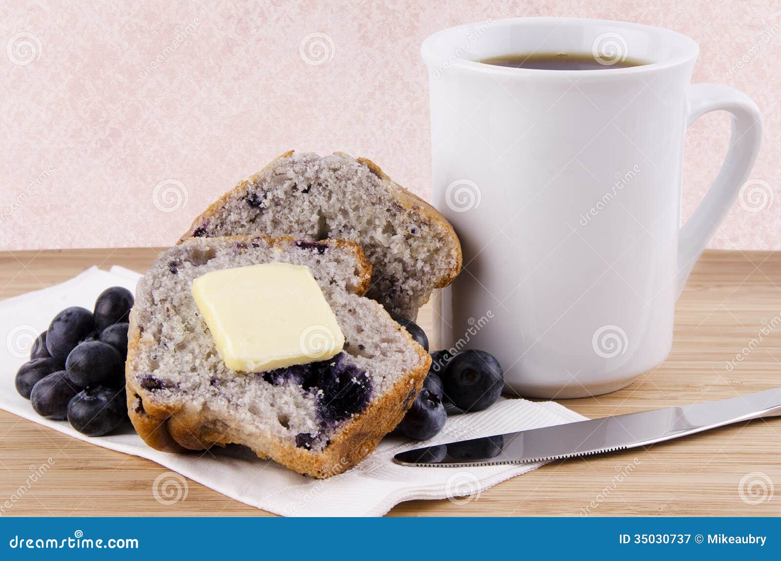Coffee and muffin stock image. Image of healthy, blueberry 35030737
