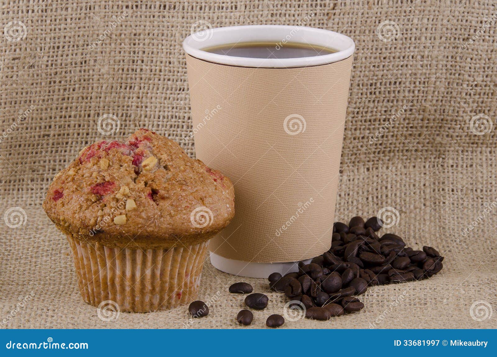 Coffee and muffin stock image. Image of portable, caffeine 33681997
