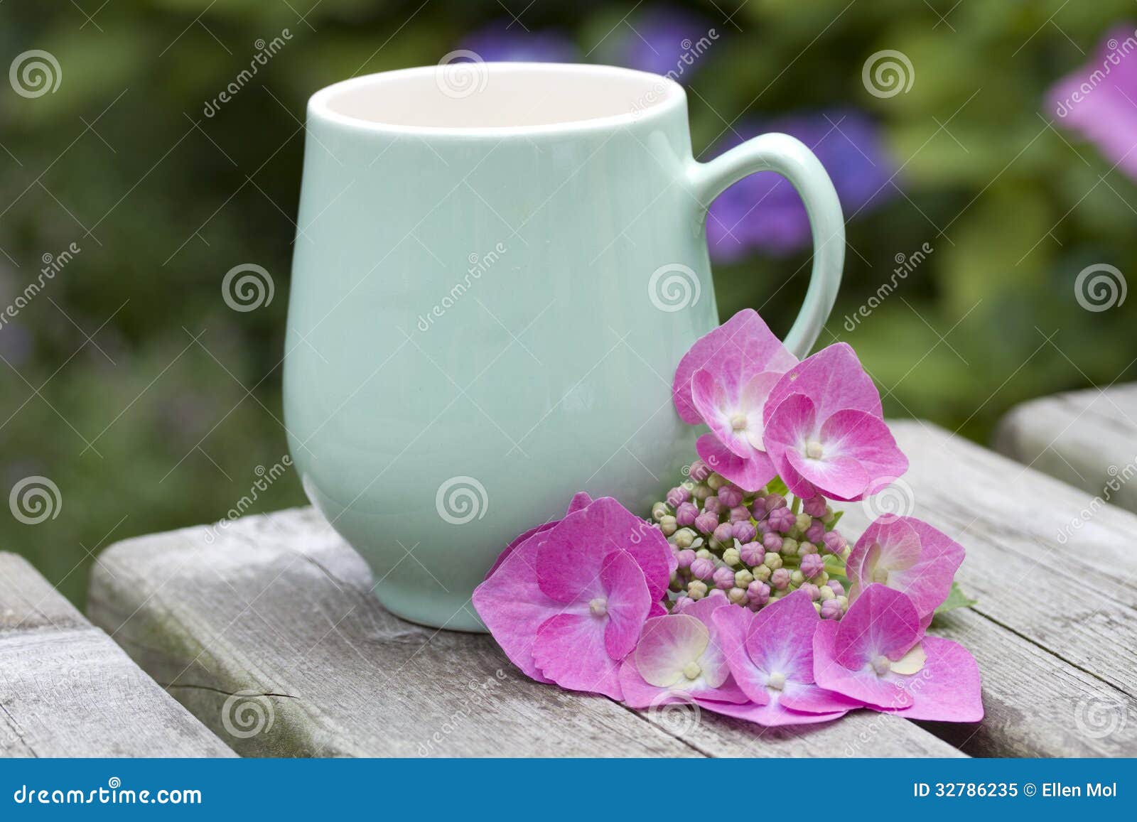 Coffee mug with flower stock image. Image of table, flowers 32786235