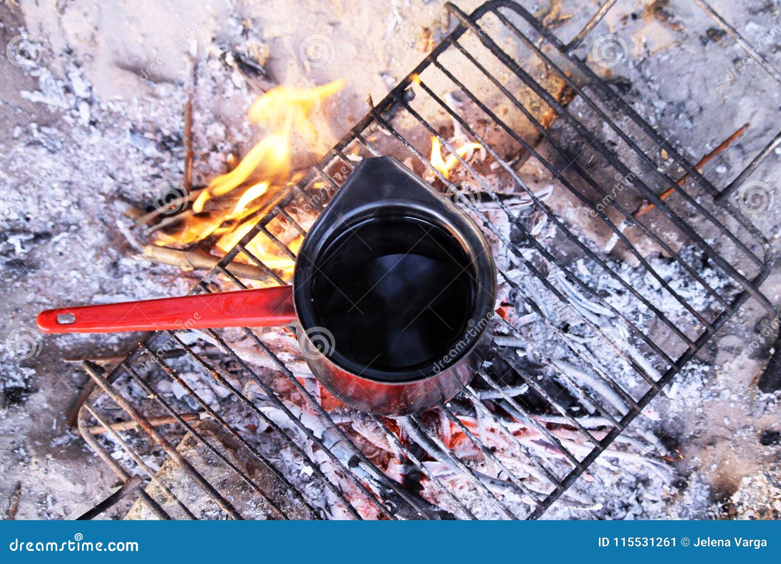 Turkish Coffee on a Camping Trip Stock Image Image of coffee, bitter