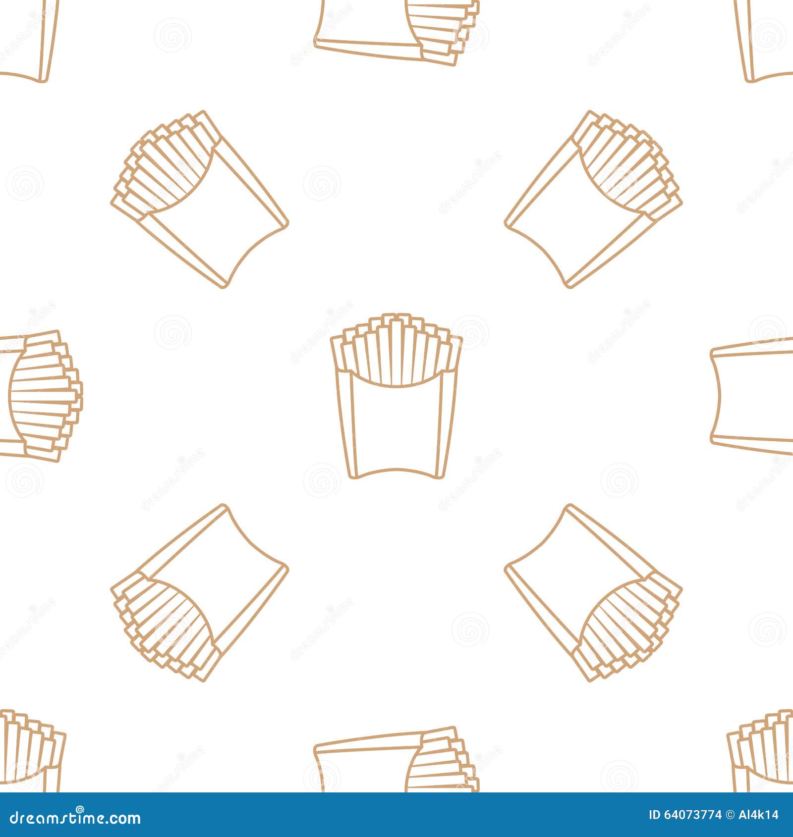 Download Coffee Paper Cup Outline Seamless Pattern Stock Vector - Image: 64073774
