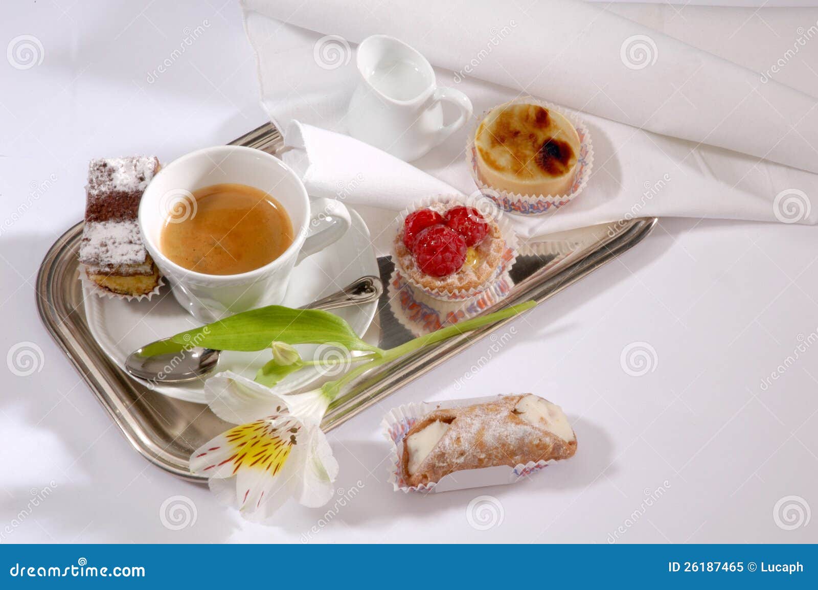 Coffee and pastries stock image. Image of breakfast, napkin 26187465