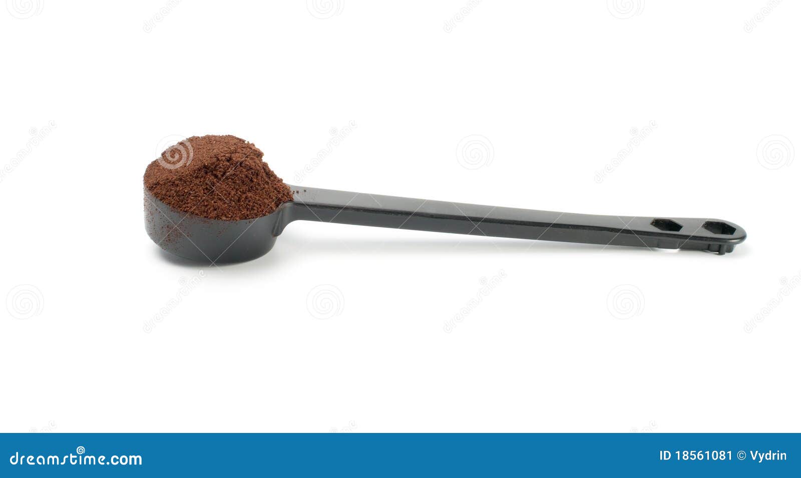 Coffee in plastic spoon stock image. Image of powder 18561081