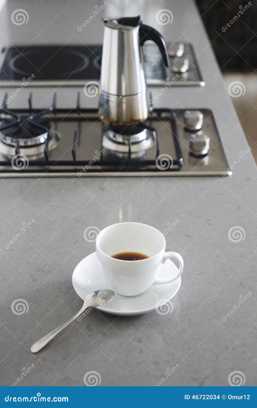 Coffee Pot on Kitchen Gas Stove Stock Photo Image of african, brewed 46722034