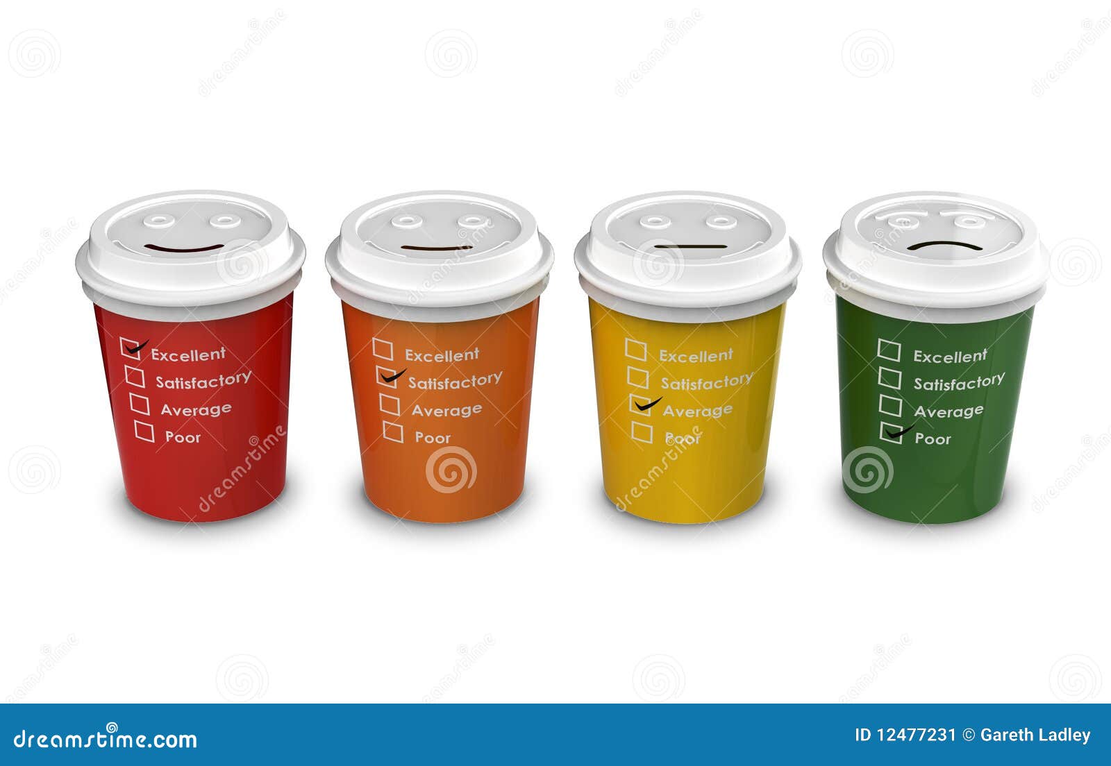 Coffee Ratings stock illustration. Illustration of green 12477231