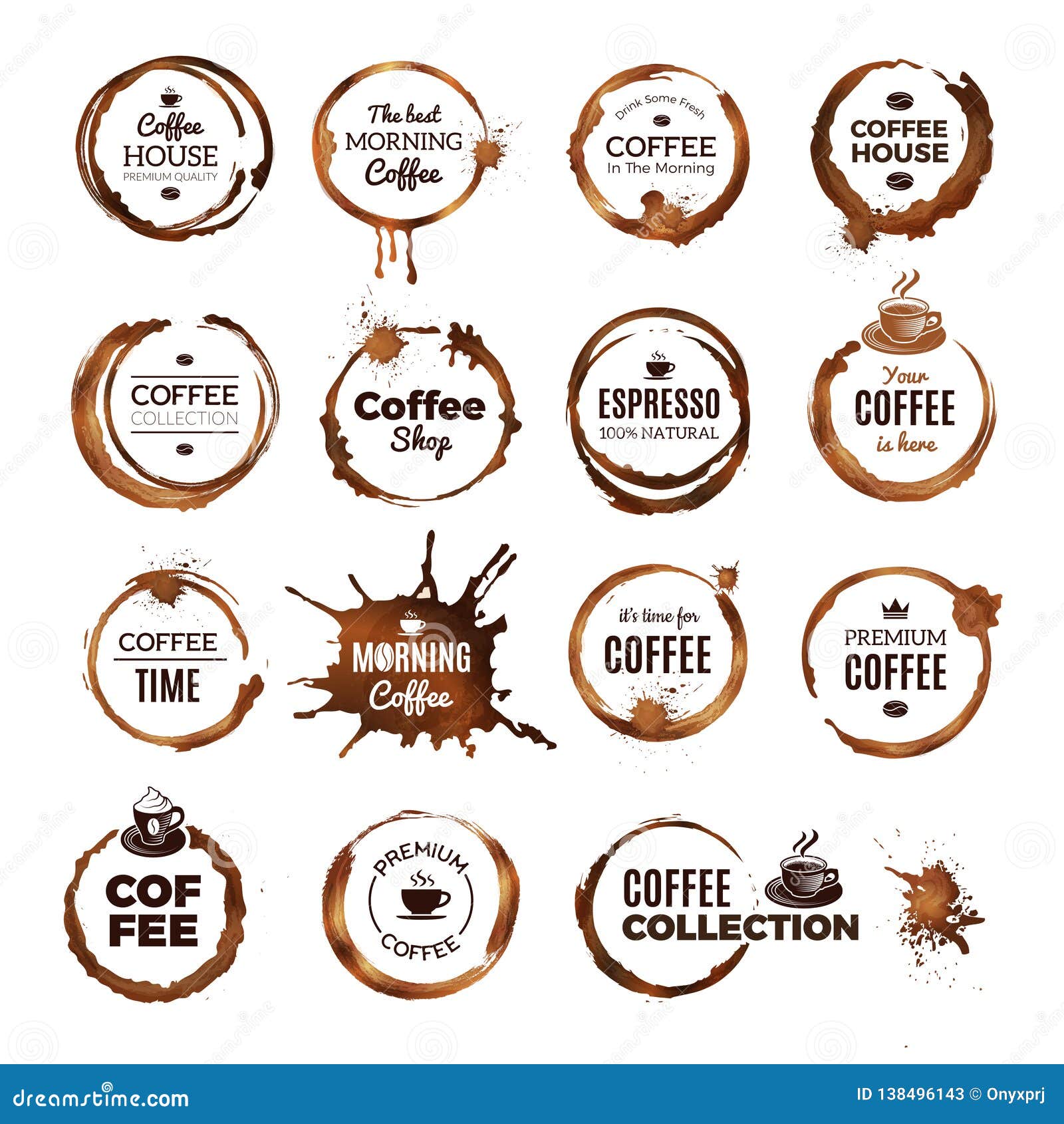 Premium Vector  Cute coffee mug with face illustration design template  vector