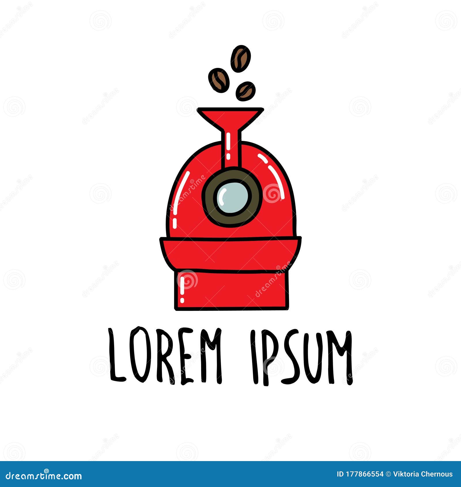 Coffee Roaster Doodle Icon, Vector Illustration Stock Illustration
