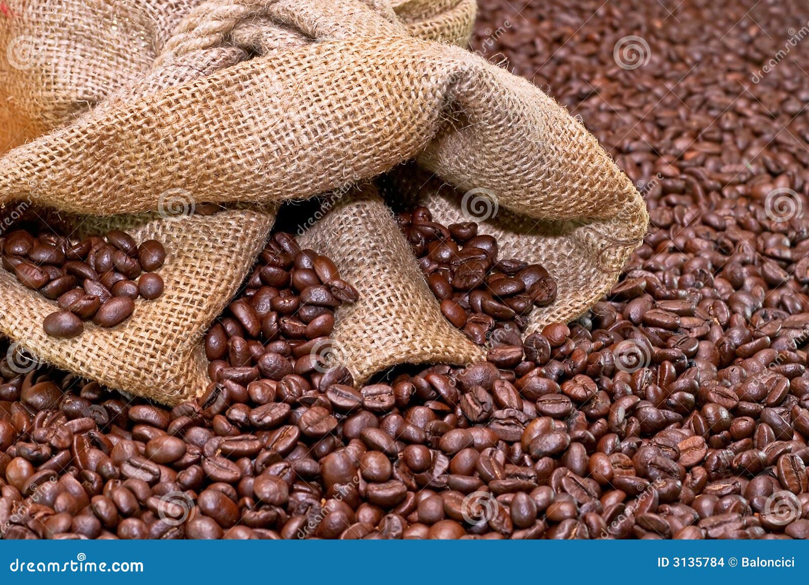Coffee and sack stock photo. Image of decaffeinated, drink 3135784