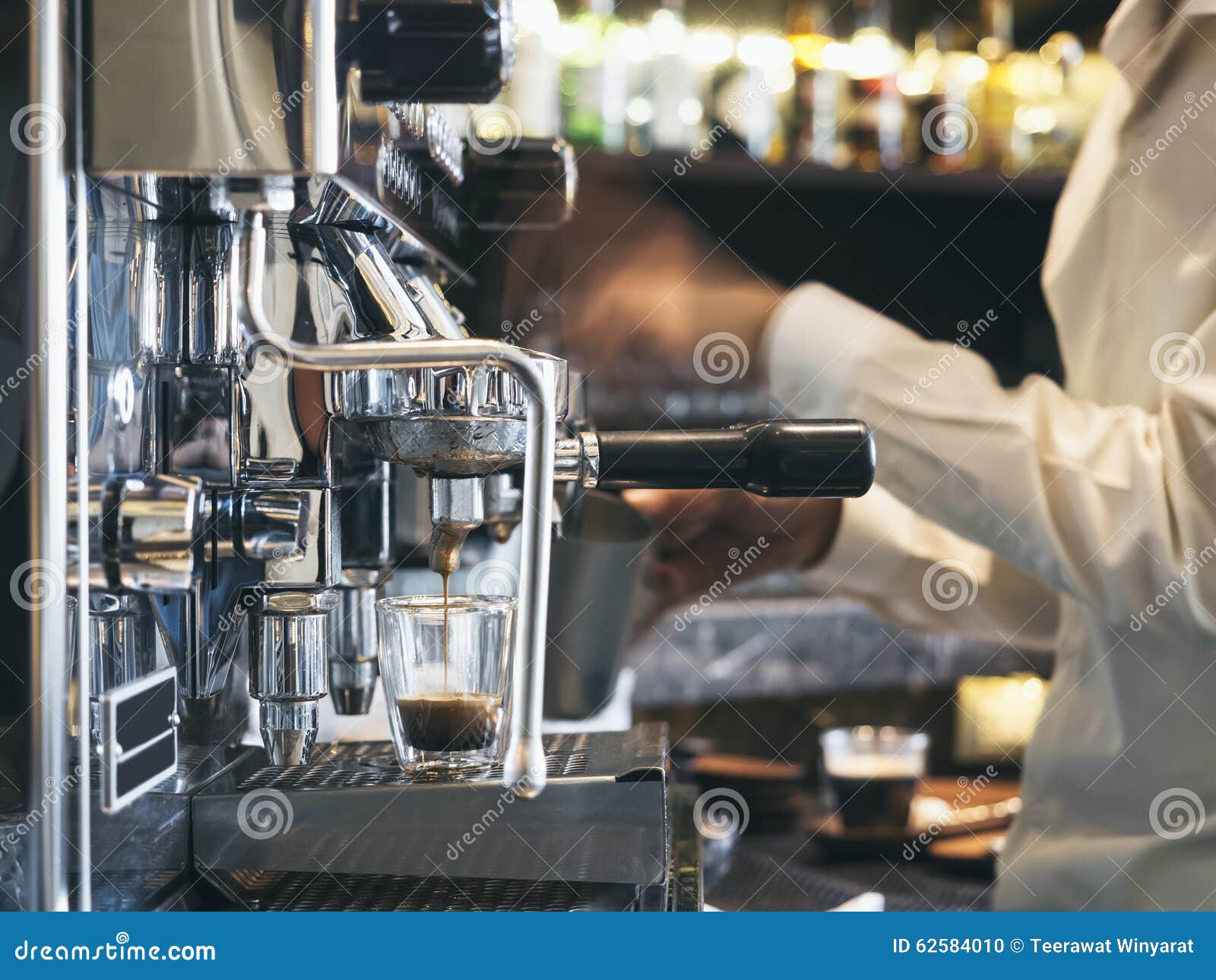 coffee shop with barista restaurant cafe background