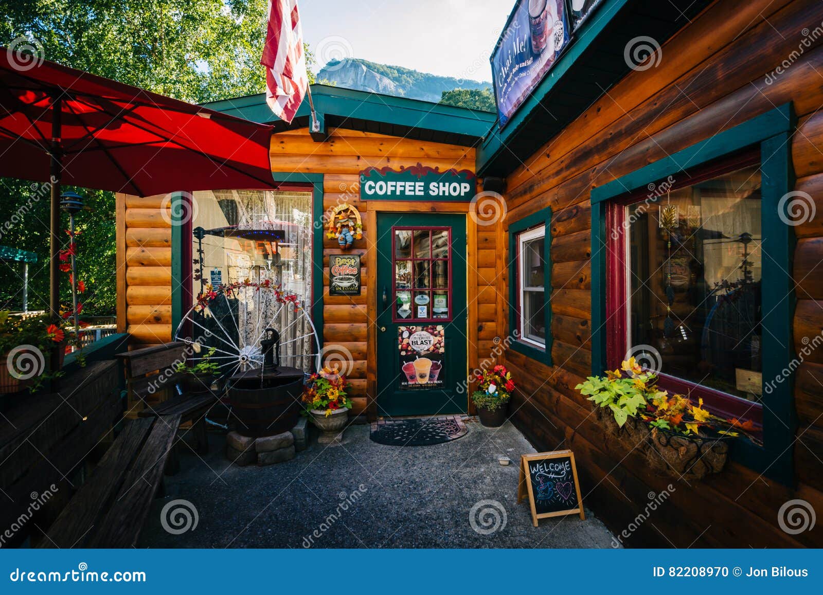 Coffee Shop in Chimney Rock, North Carolina. Editorial Image Image of