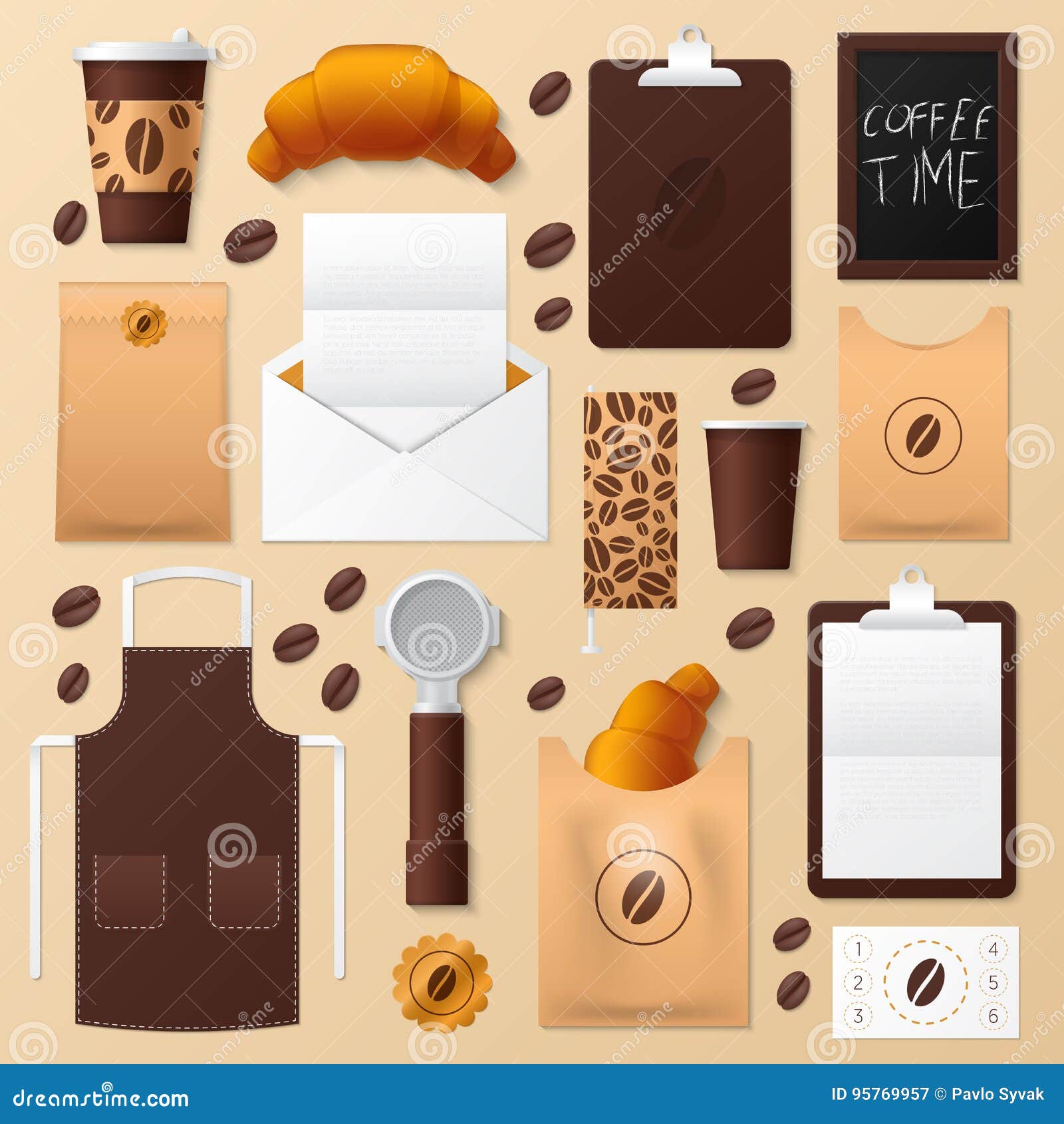 Download Coffee Shop Corporate Identity Template Set. Cafe Stationary Mockup. Personal Branding Stock ...