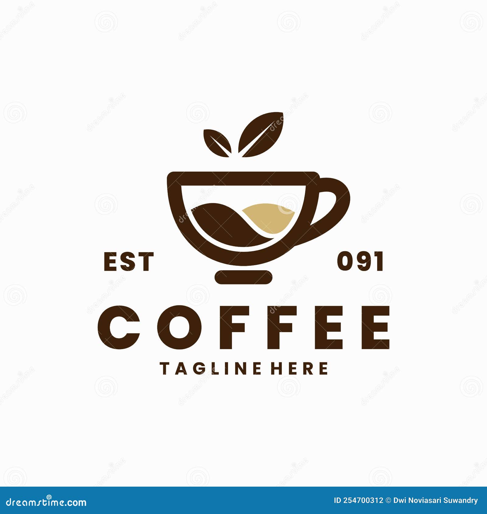 Seamless Cup Logo Design Template Stock Vector Illustration of food