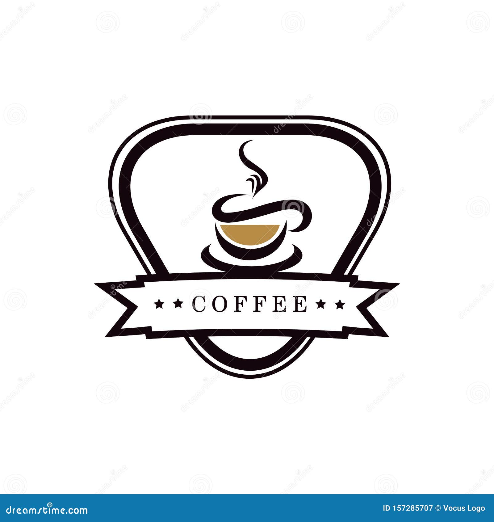 Coffee Shop Logo Design Template Stock Vector - Illustration of logo ...