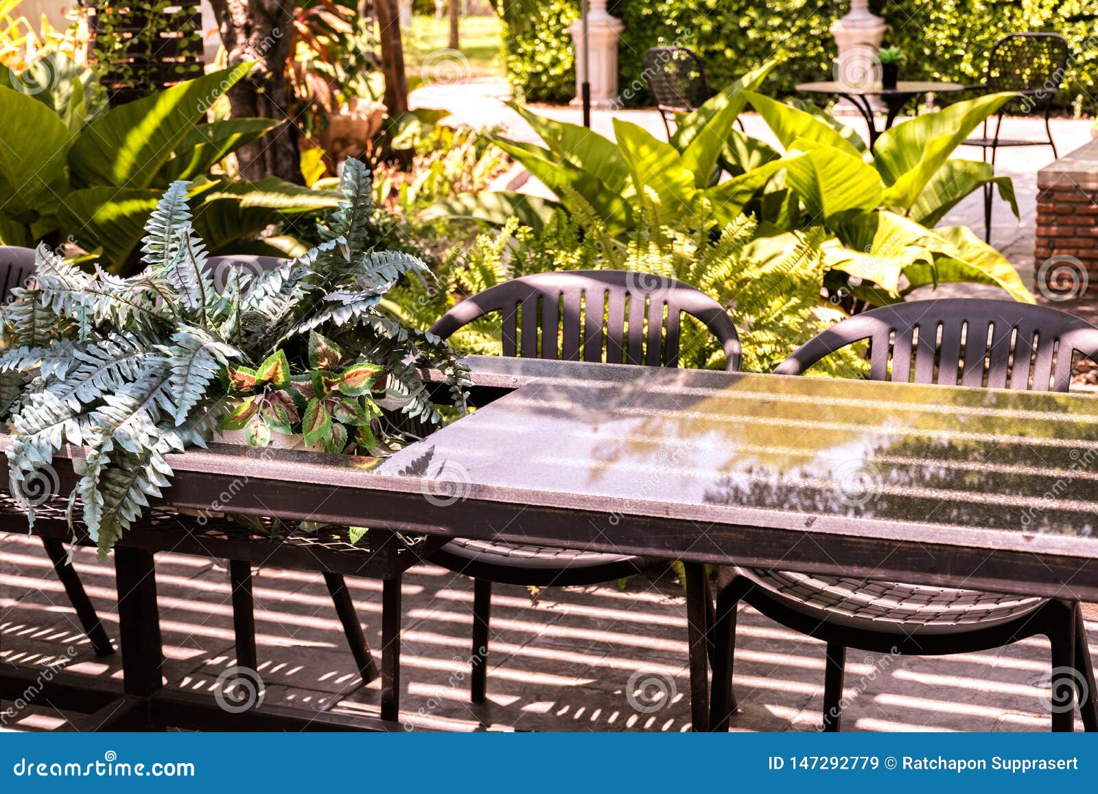 Coffee Sitting Corner in the Garden Stock Image Image of cafe, food