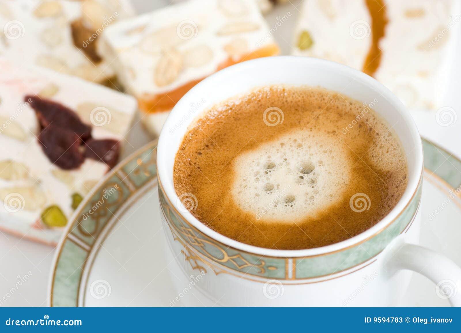 Coffee and snacks stock image. Image of gourmet, brown 9594783