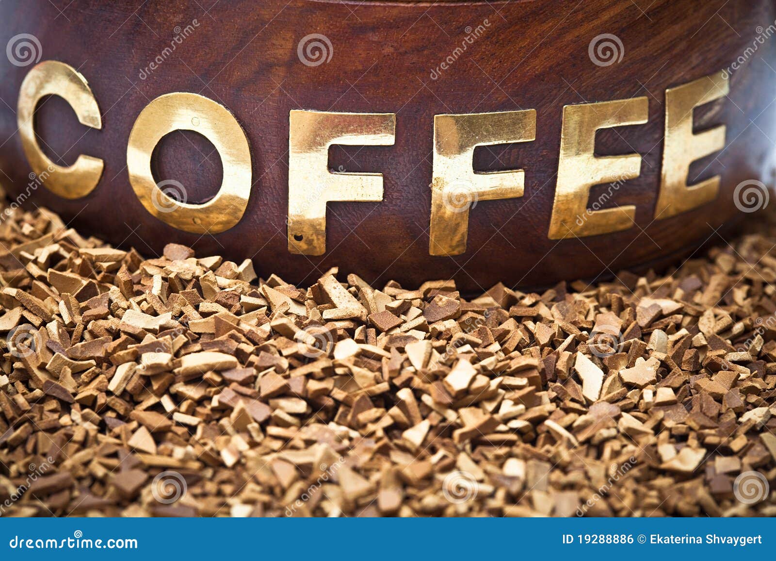 Coffee soluble coffee stock photo. Image of wooden, brown 19288886