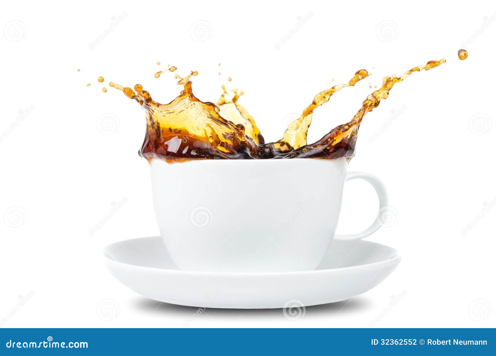 Coffee Splash Before White Stock Photography Image 32362552