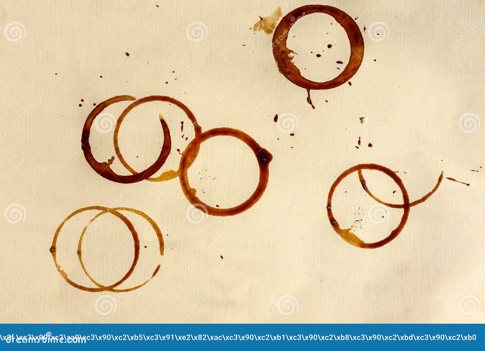 Coffee Spots and Splashes on Paper Stock Image Image of morning