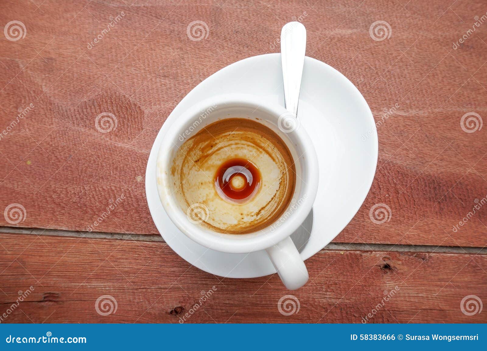 Coffee Stain in Empty Espresso Coffee Cup Stock Photo Image of drunk