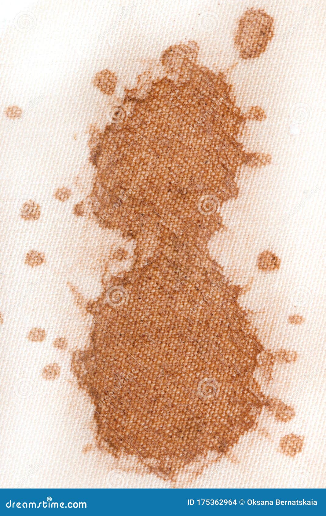 Coffee Stain on a White Material Stock Photo Image of parchment