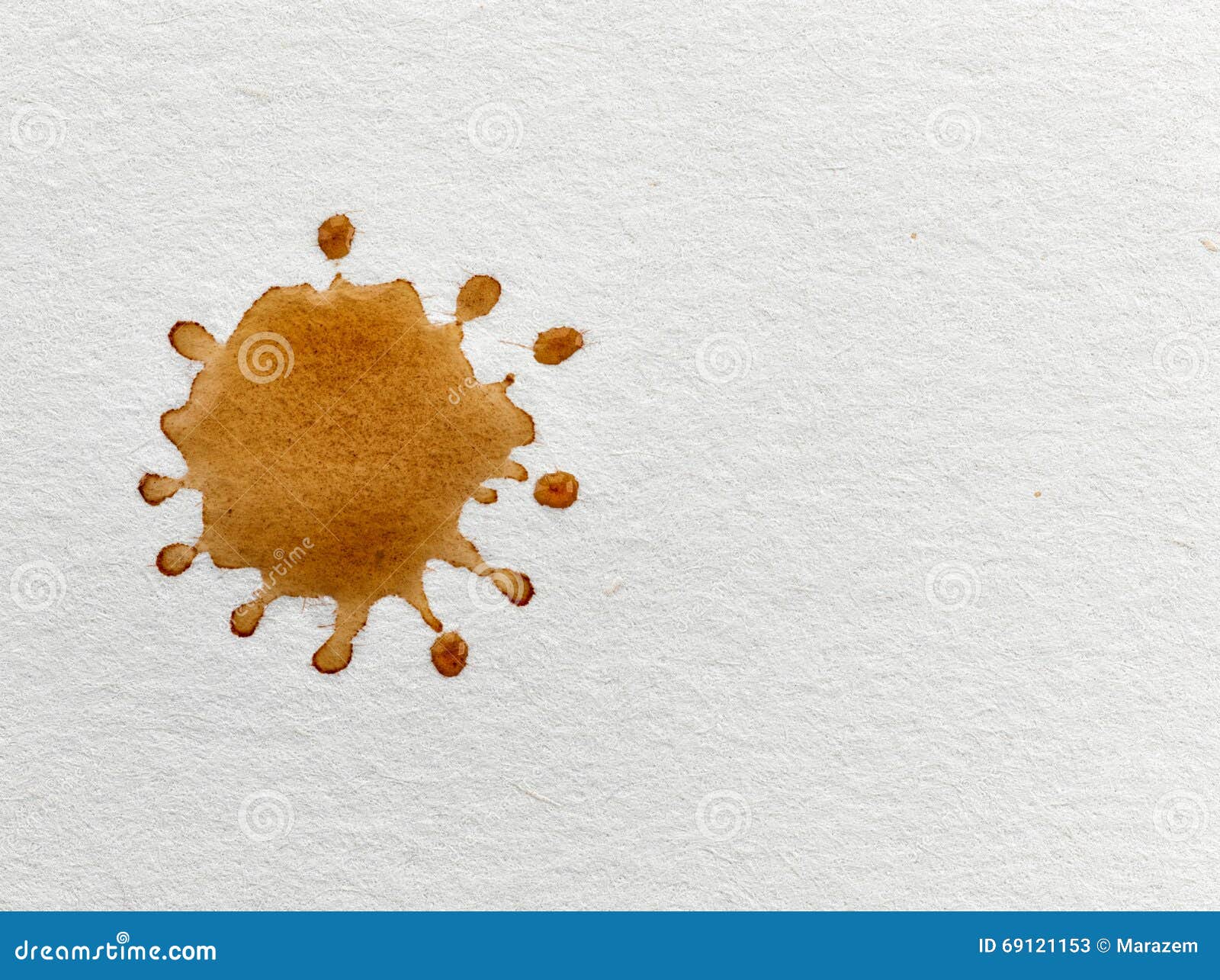 Coffee Stain on White Paper Stock Image Image of grunge, circle 69121153
