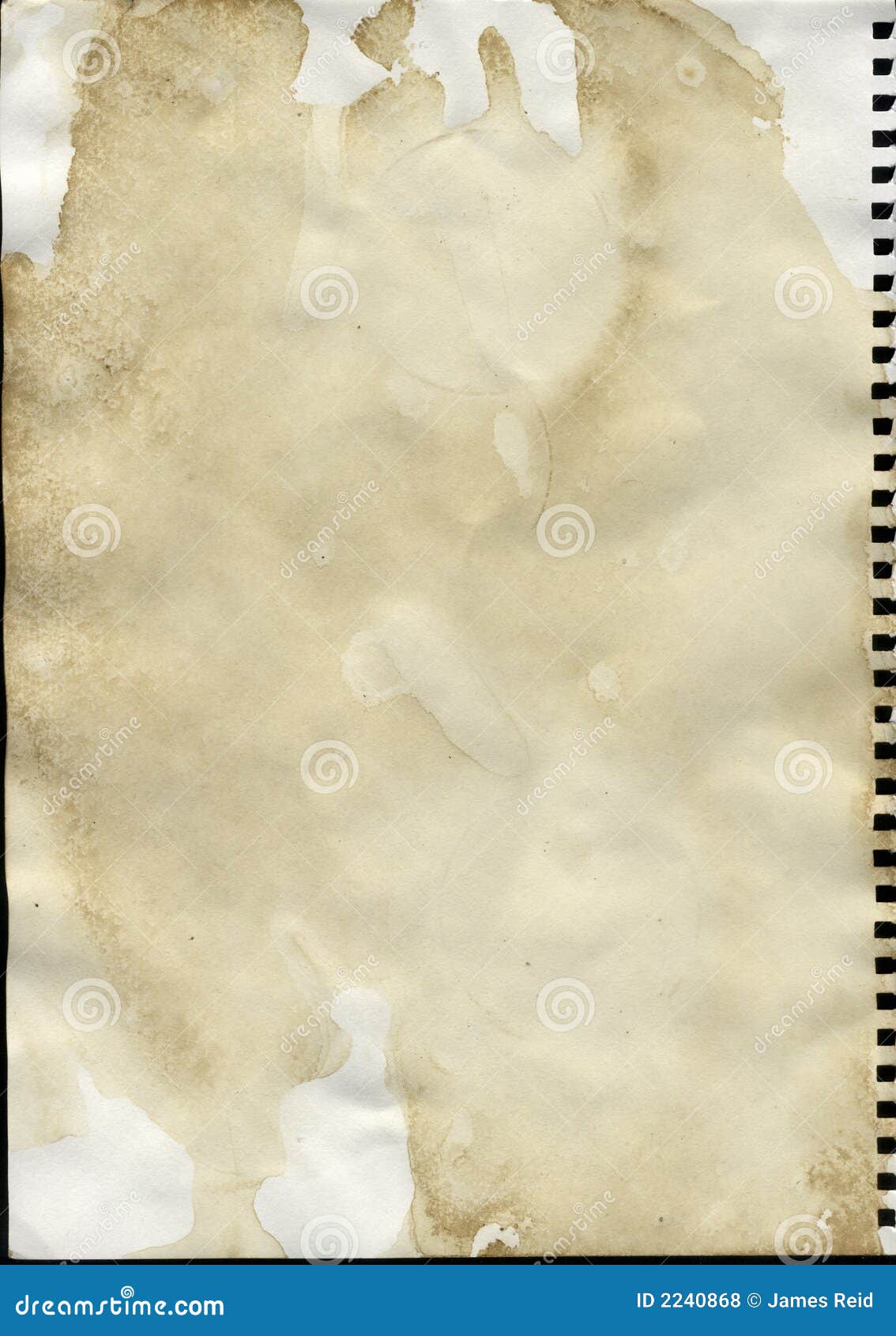 Coffee Stained Paper stock photo. Image of background - 2240868