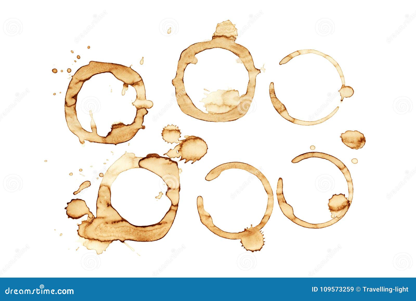 Coffee Stains on White stock image. Image of stain, splash 109573259