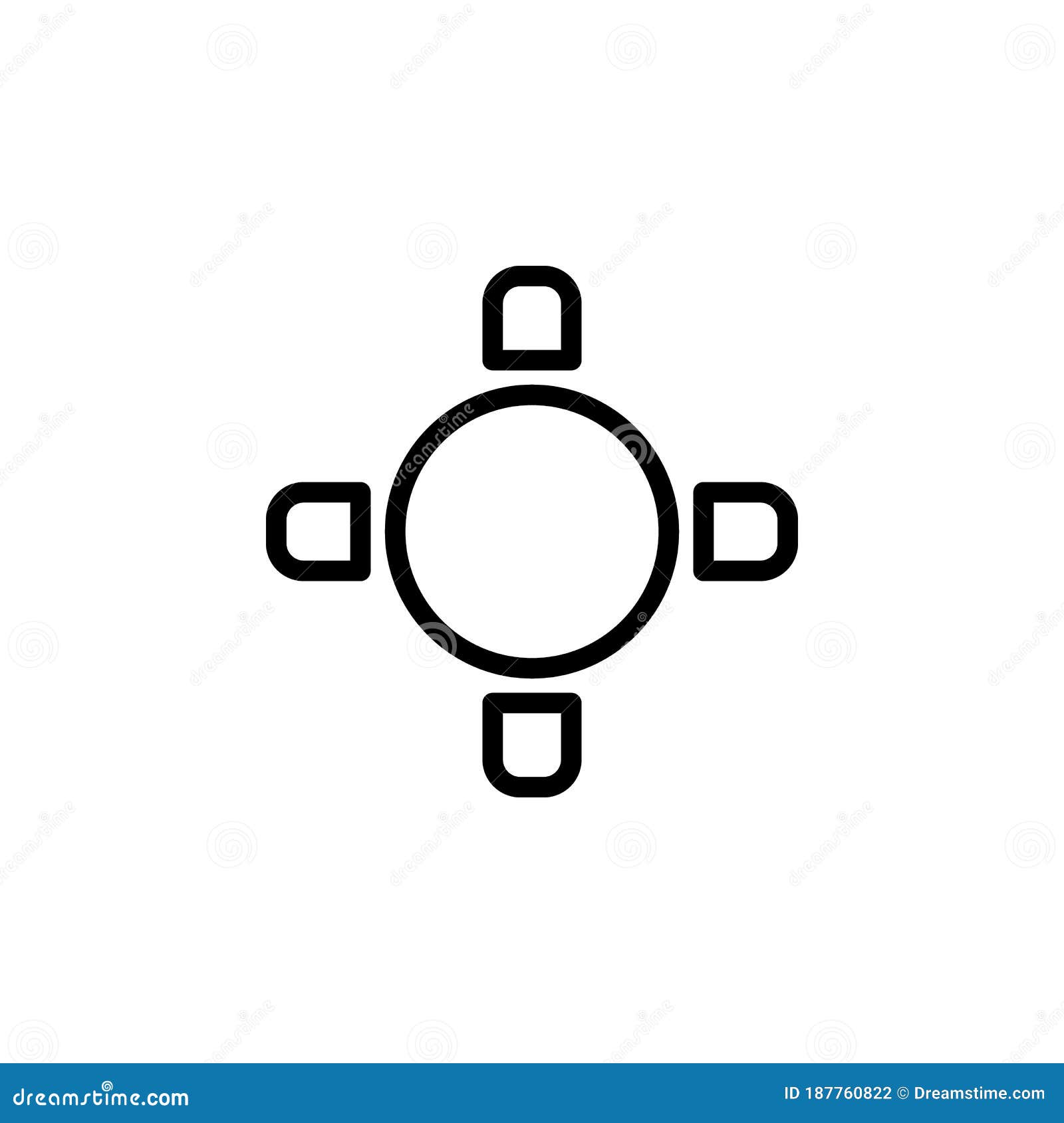 Coffee Table Icon. Element of Furniture from Above Icon for Mobile