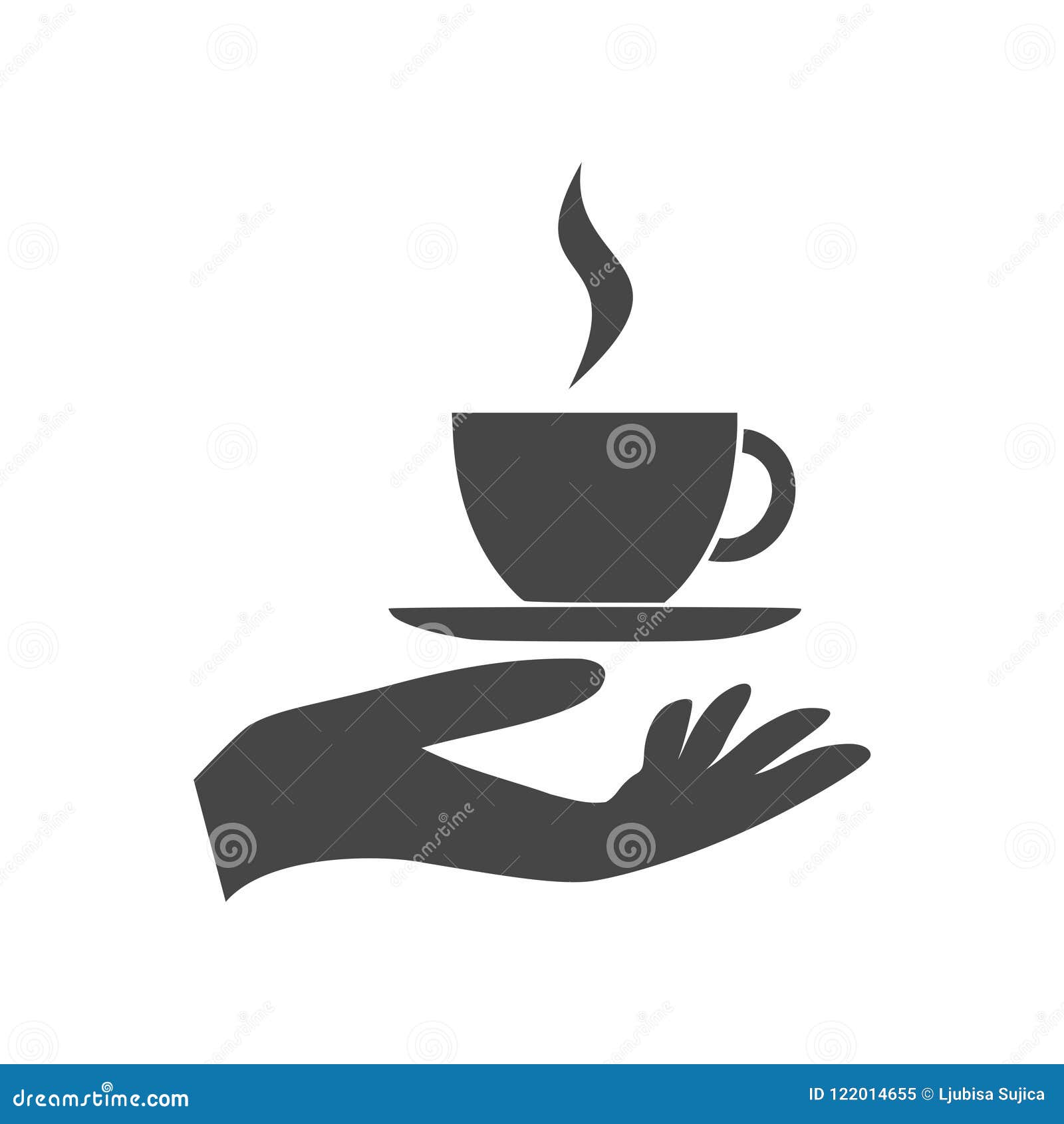 Coffee Tea Cup Logo Vector Design, Simple Vector Icon Stock Vector