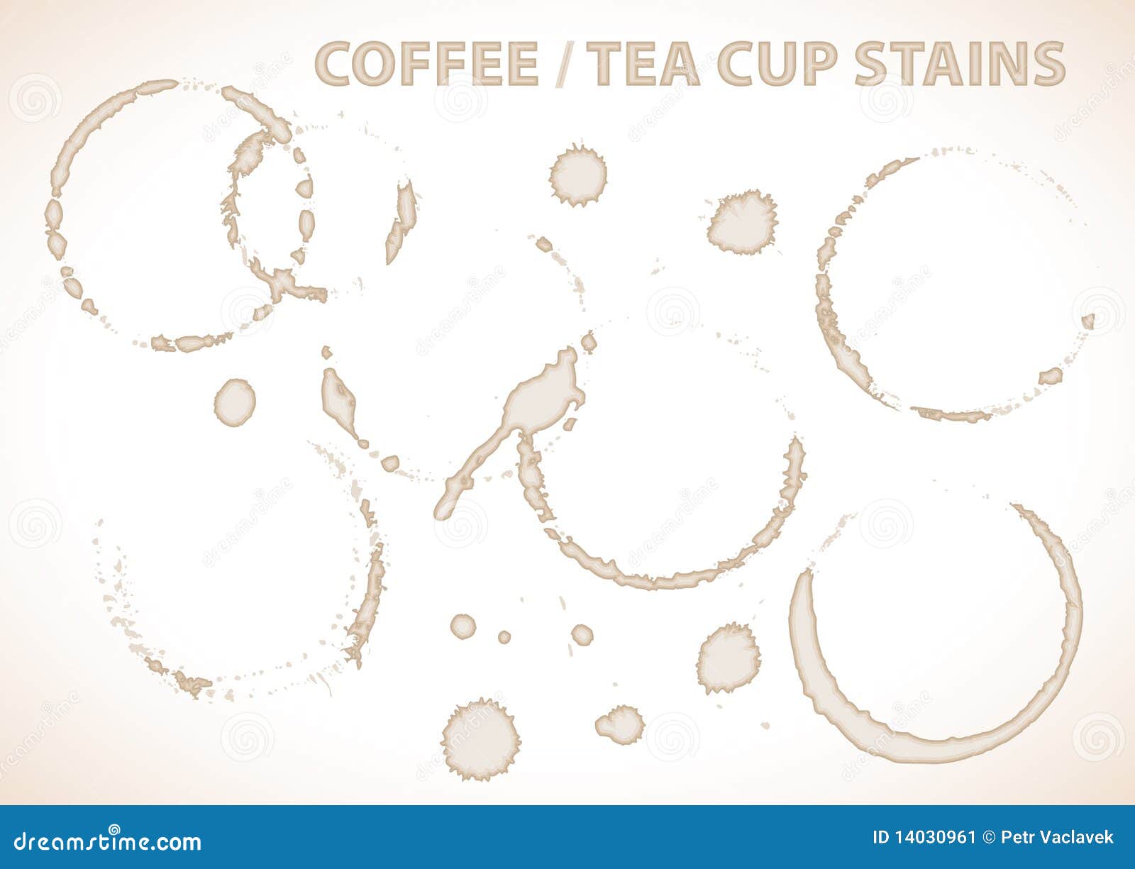 Coffee or tea cup stains stock illustration. Illustration of dirty