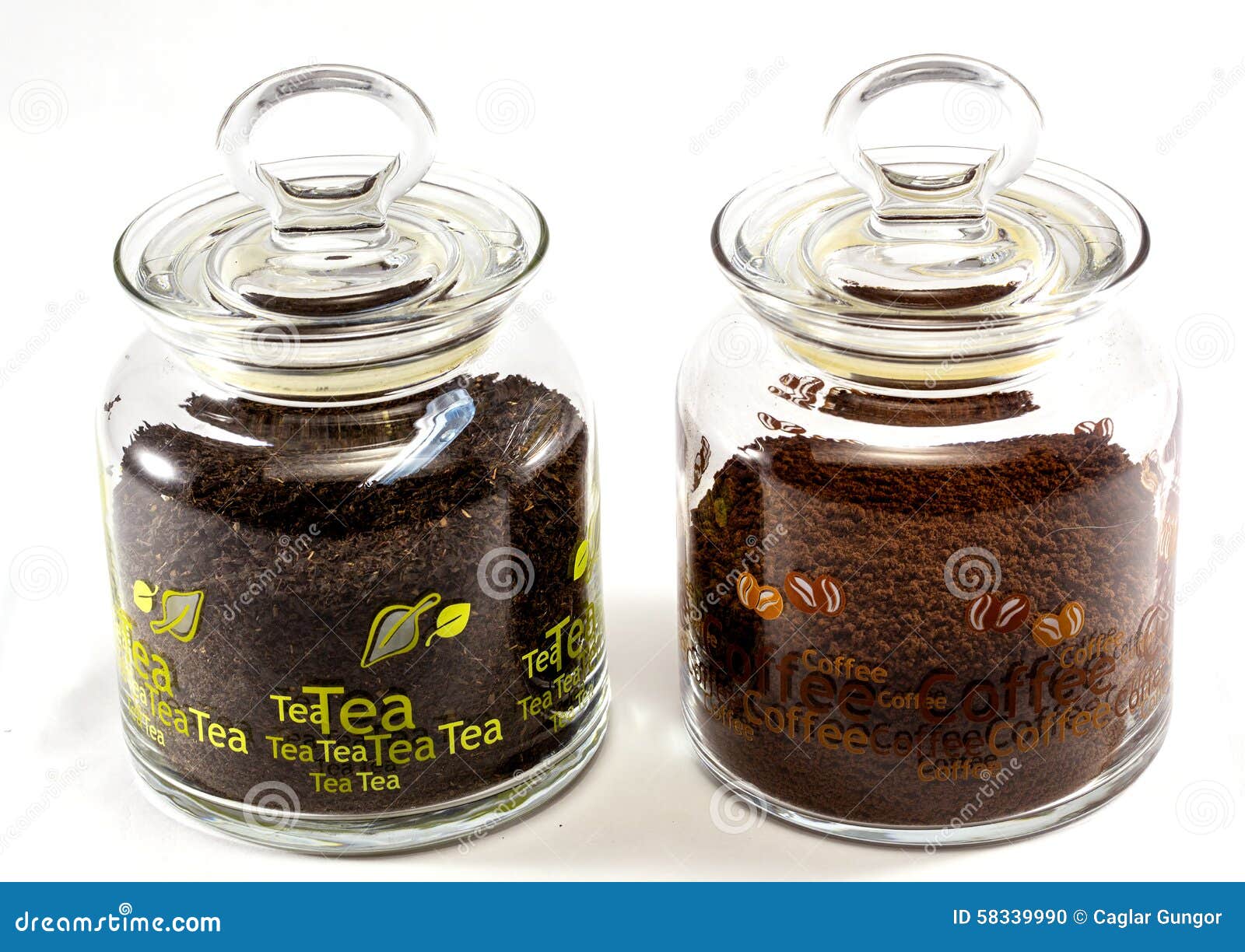 Coffee and Tea Jars stock photo. Image of plant, brook 58339990