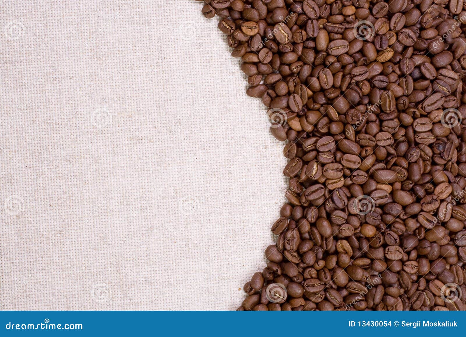 Coffee with Textile Material Stock Photo Image of heap, bean 13430054
