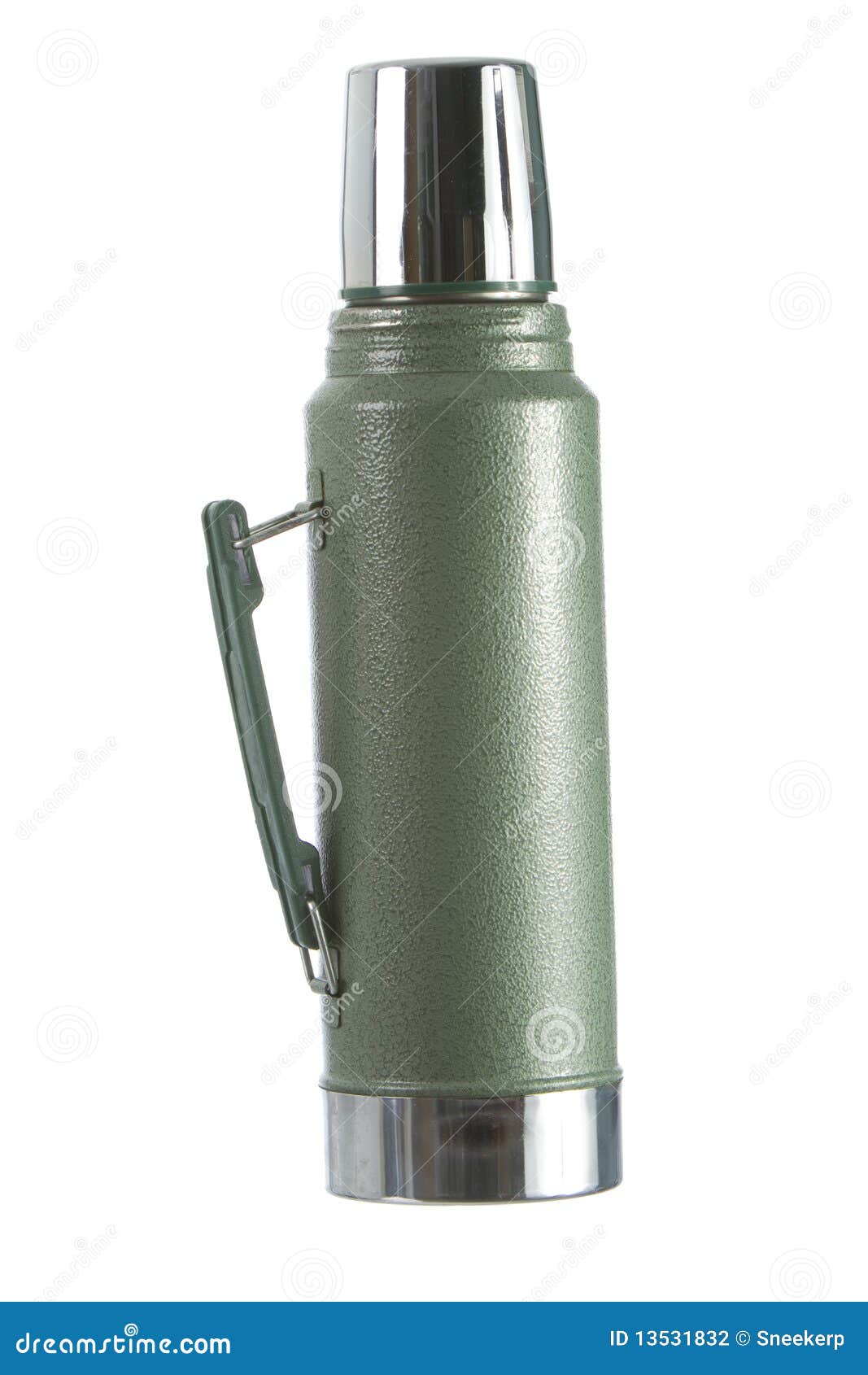 Coffee Thermos Bottle Isolasted On White Stock Photography