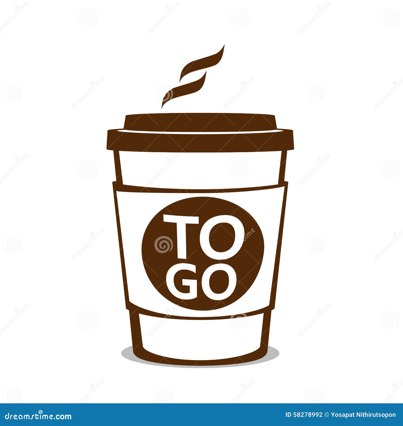 Coffee to go stock vector. Illustration of food, heat 58278992