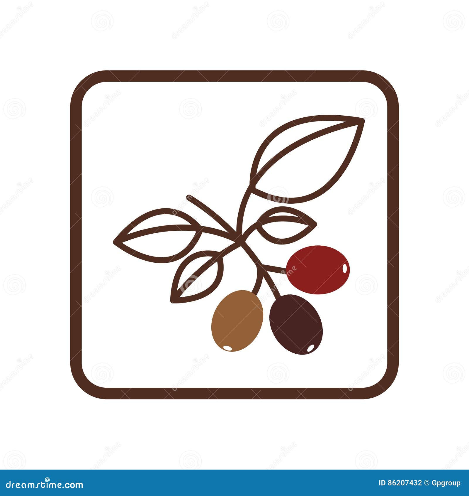 Coffee tree icon image stock illustration. Illustration of caffeine 86207432