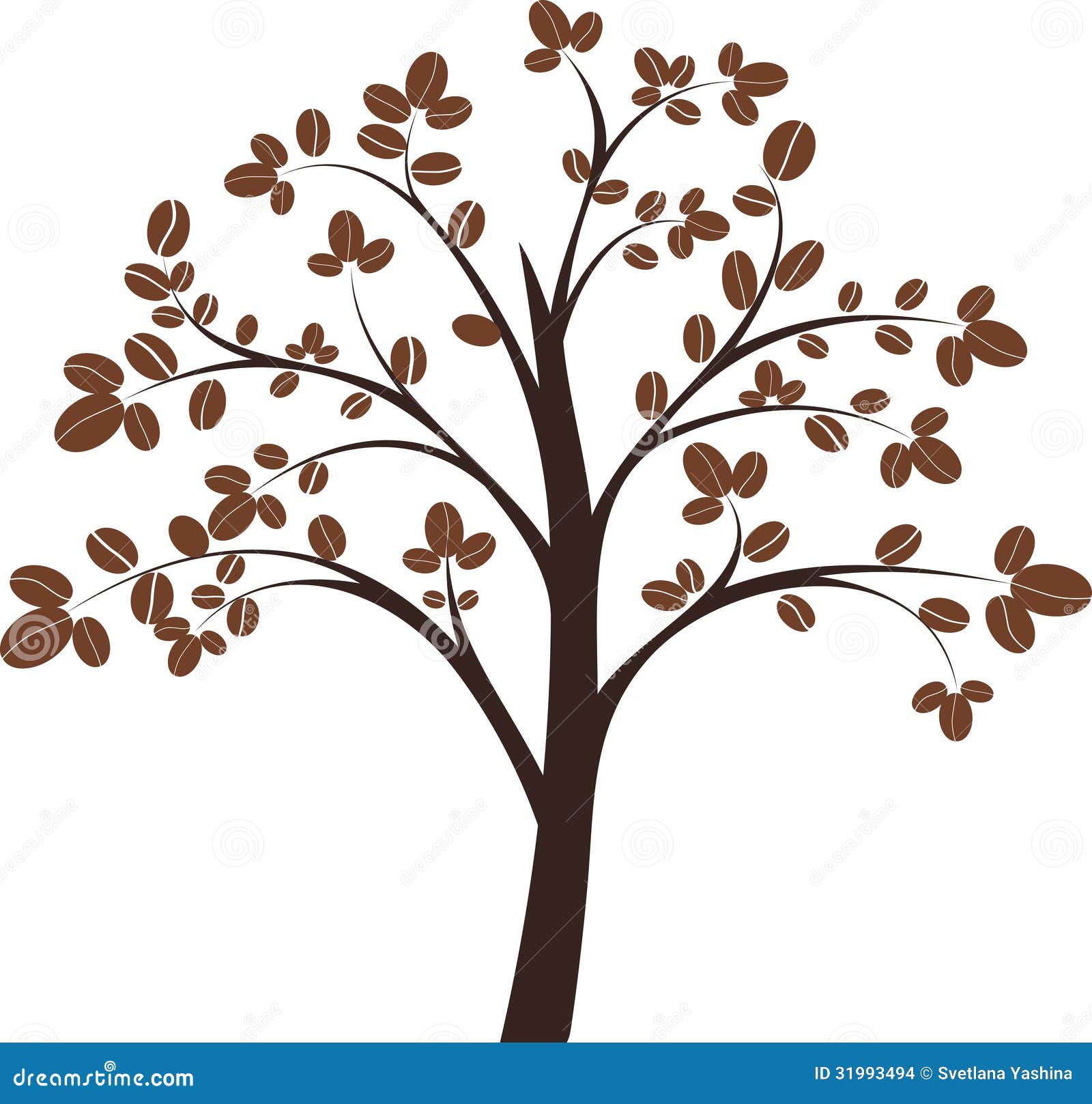 Coffee tree stock vector. Illustration of coffee, image