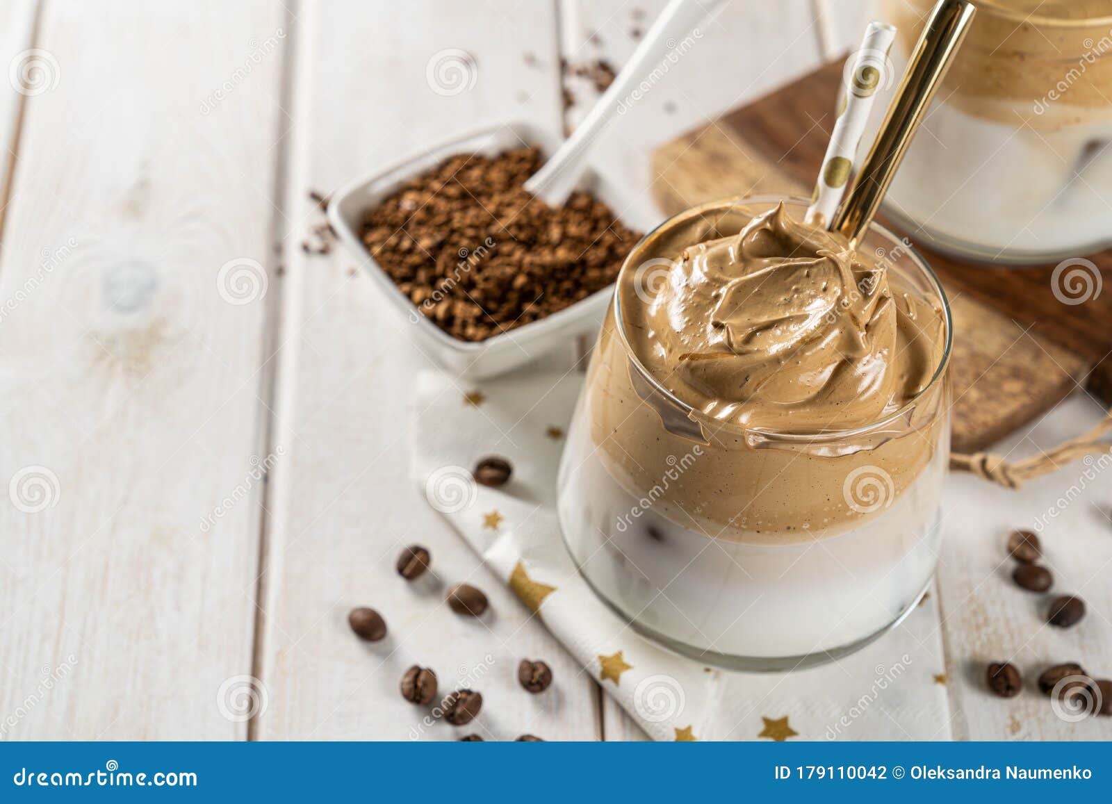 Coffee Trend Dalgona Coffee, Whipped Instant Coffee Stock Photo Image of breakfast, drink