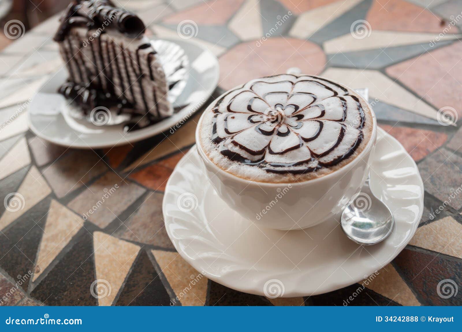 Coffee on vacation stock photo. Image of black, froth 34242888