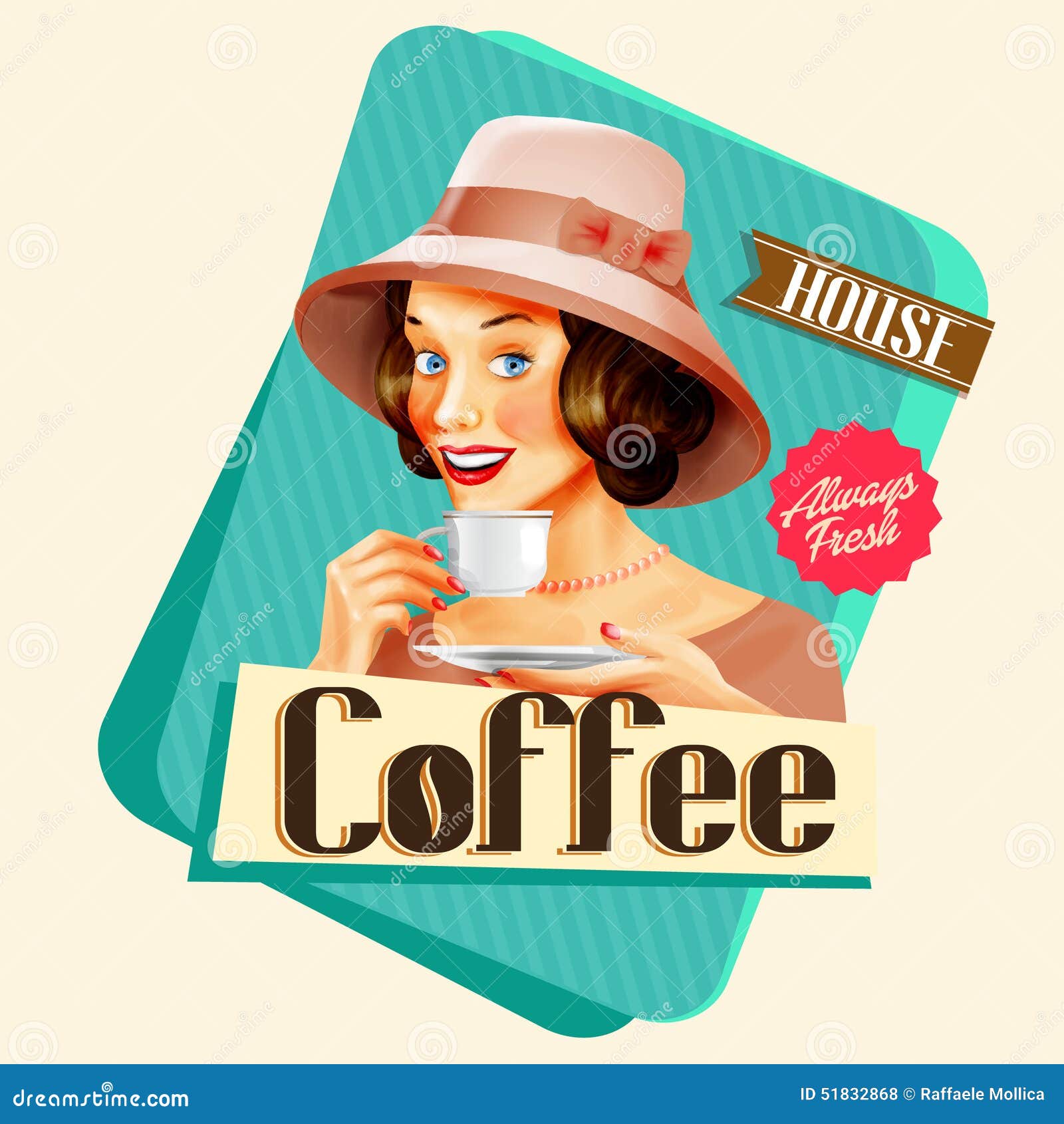 Coffee vintage banner stock vector. Illustration of breakfast - 51832868