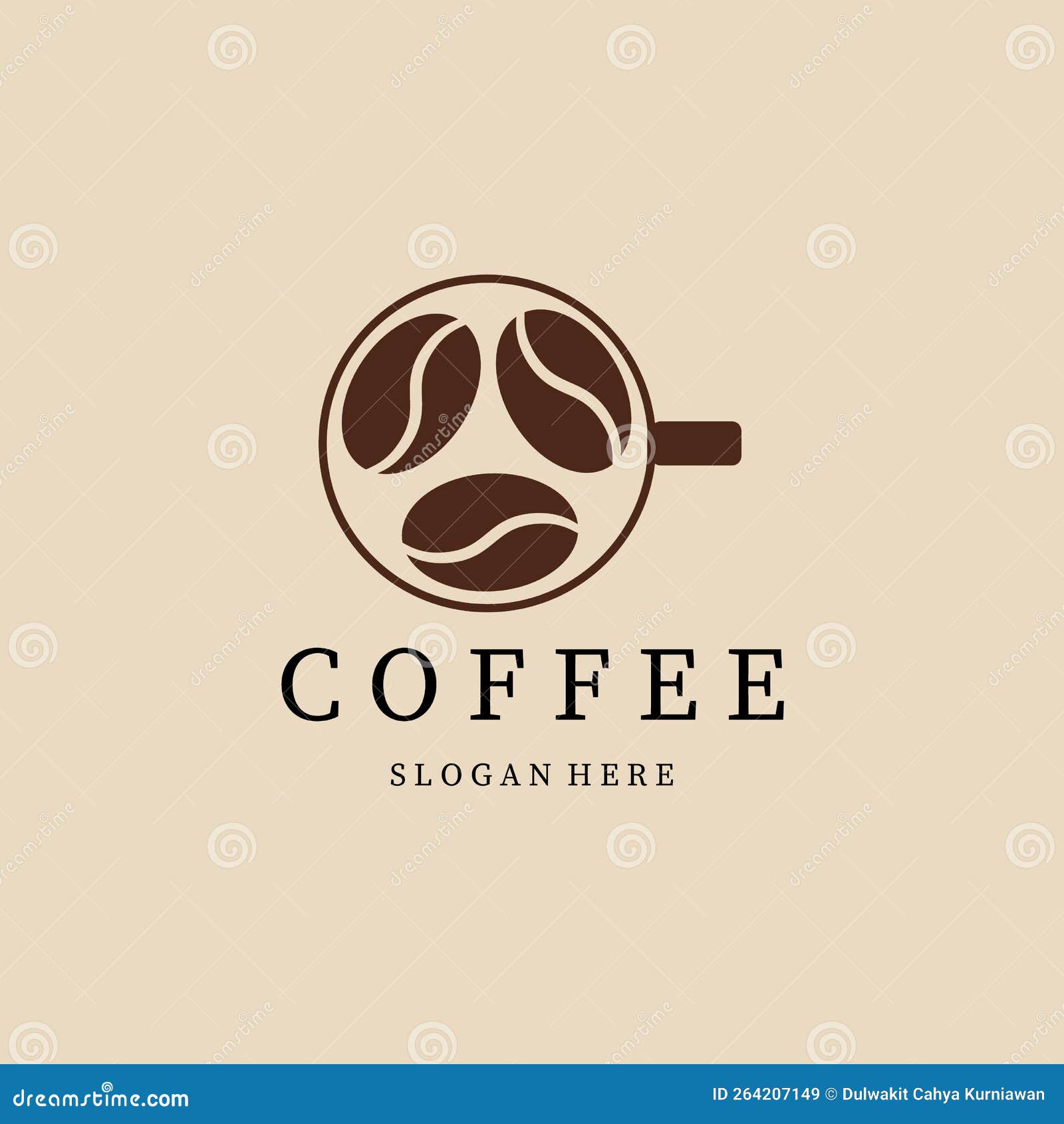 Coffee Vintage Logo, Icon and Symbol, Vector Illustration Design Stock