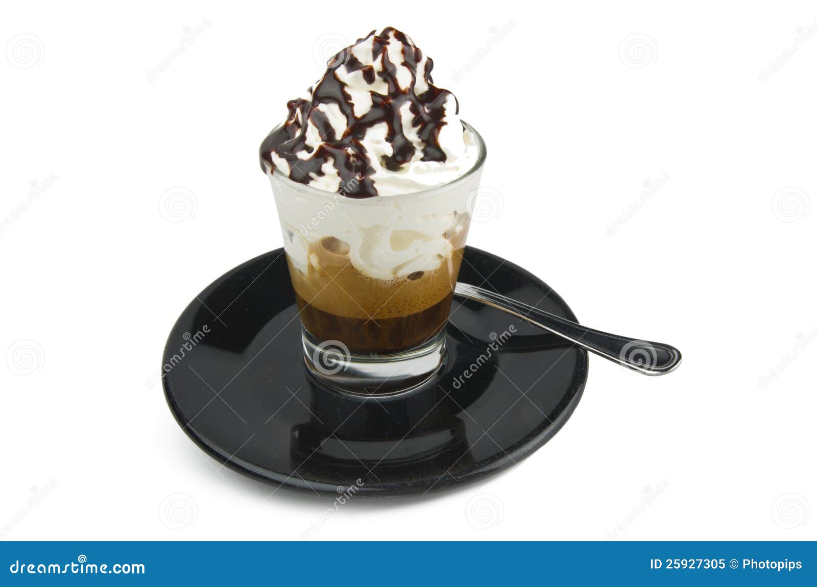 Coffee Whipped Cream and Chocolate Stock Image Image of gourmet