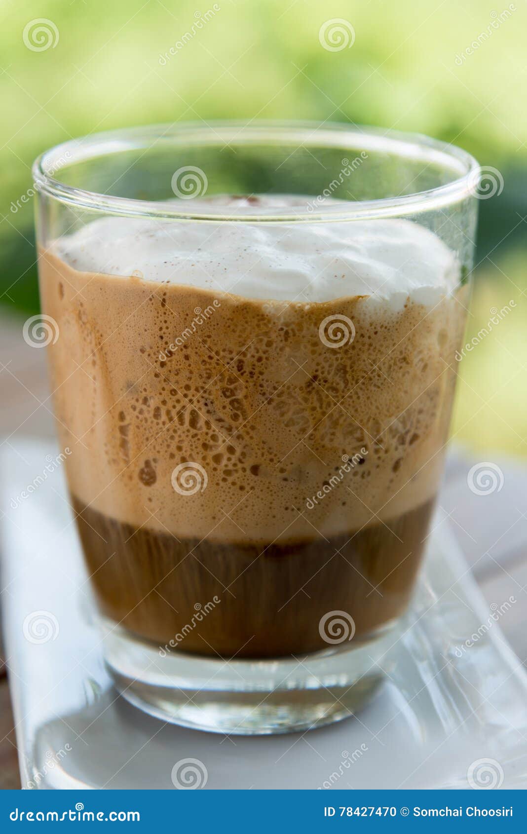 Coffee with whipped cream stock photo. Image of isolated 78427470