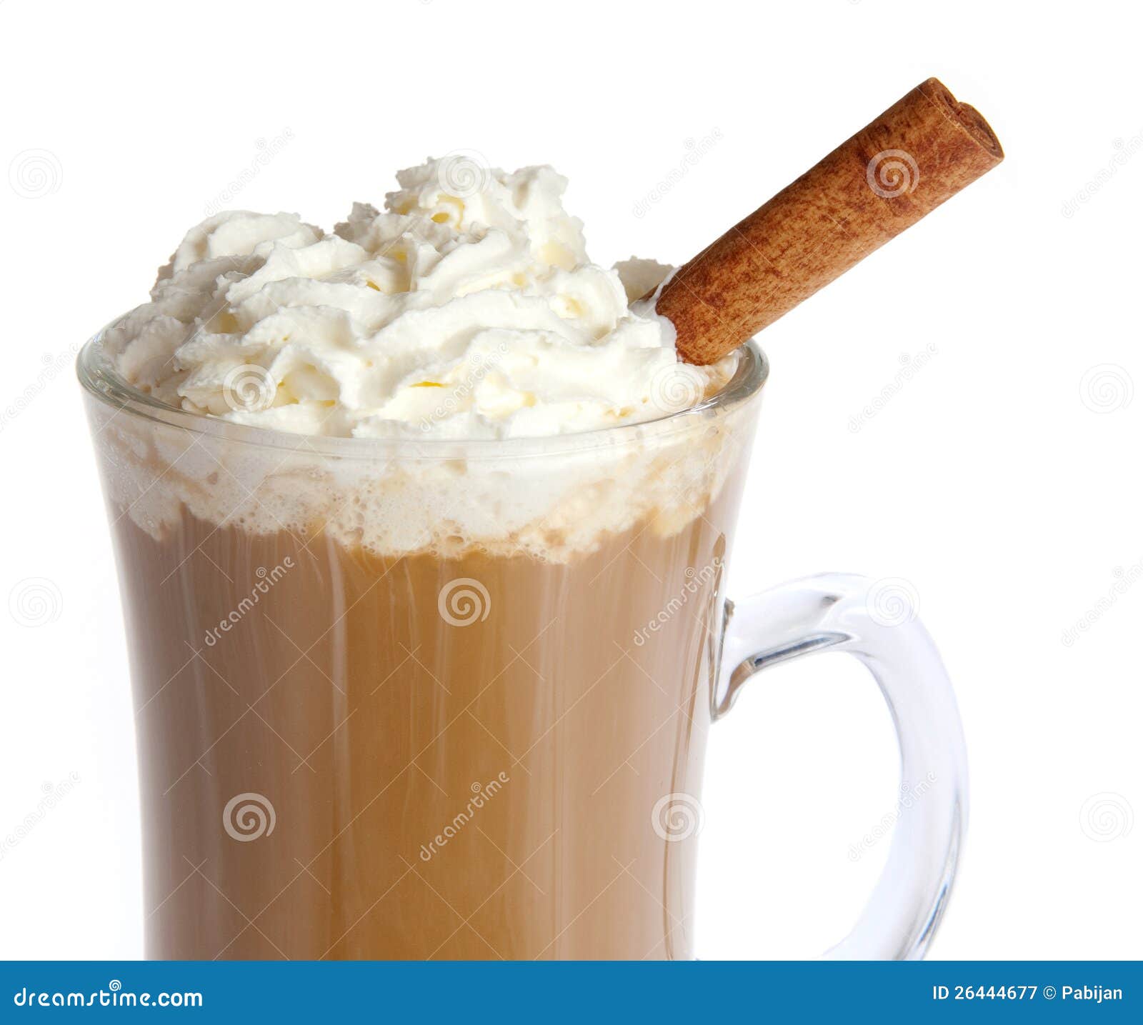 Coffee with Whipped Cream Isolated Stock Image Image of caffeine