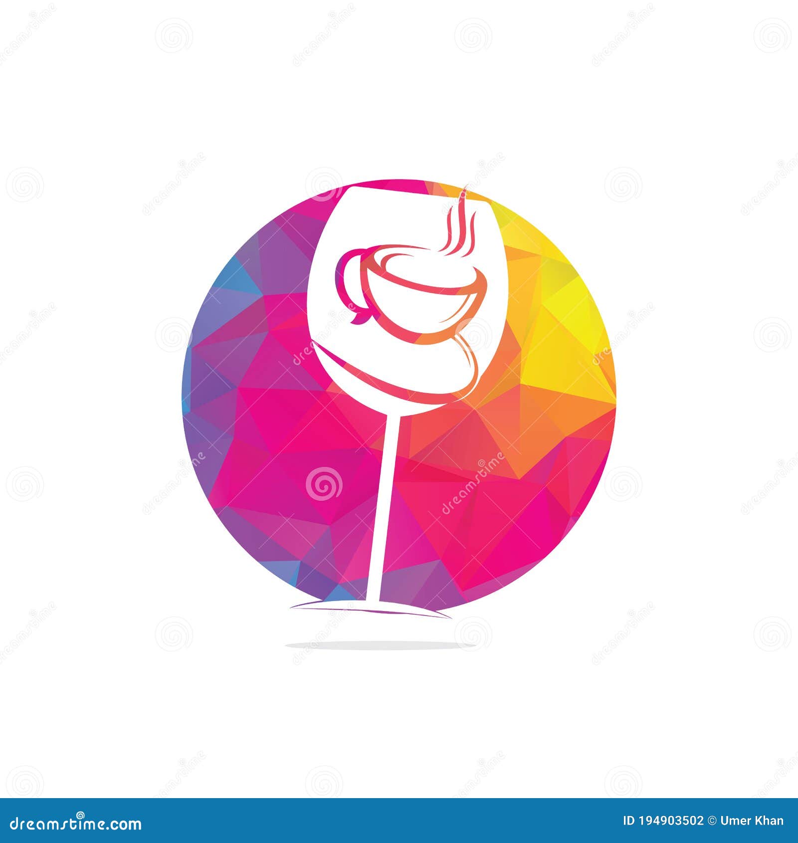 Coffee and Wine Logo Design Vector Stock Vector Illustration of idea