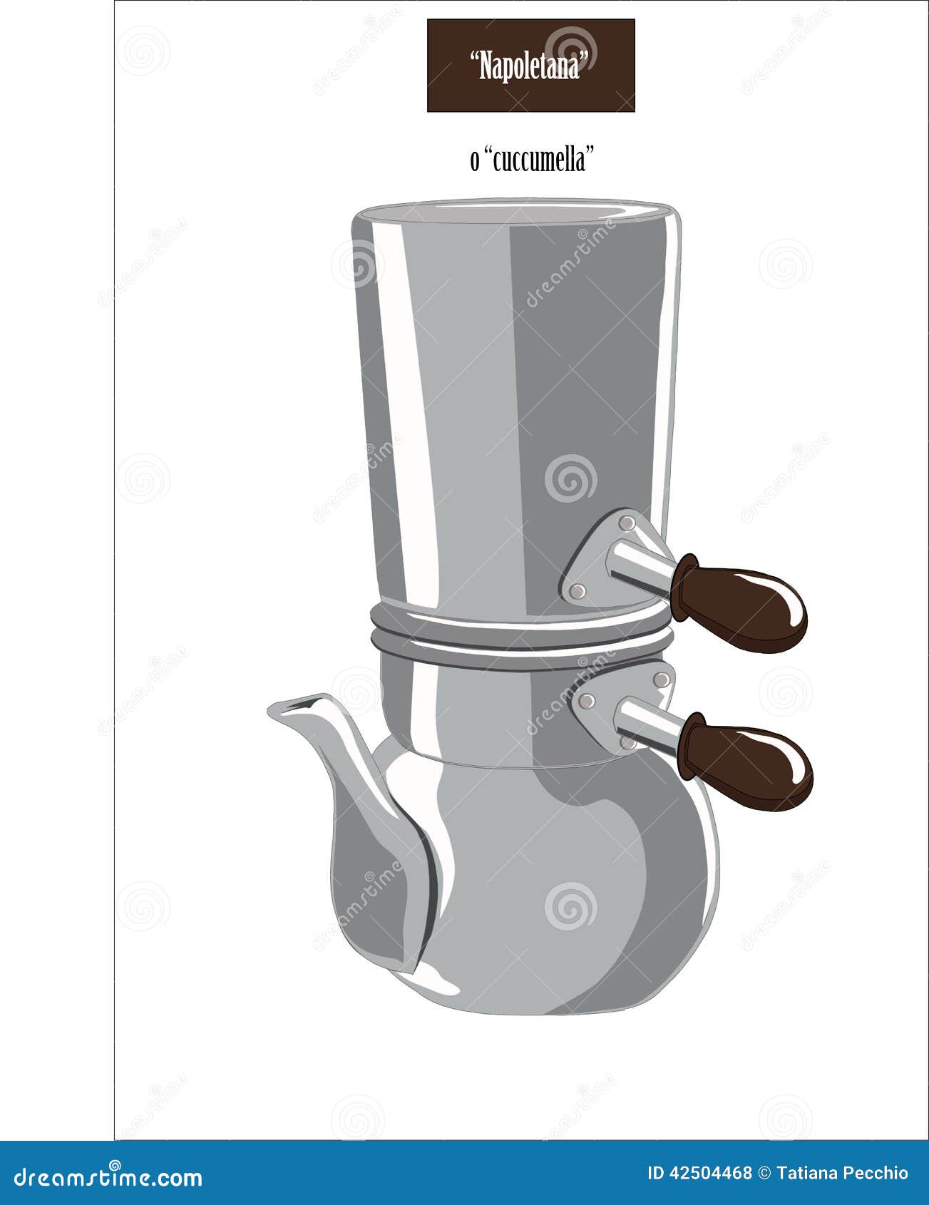 Coffeepot or Cuccumella Napoletana Stock Illustration - Illustration of  black, container: 42504468