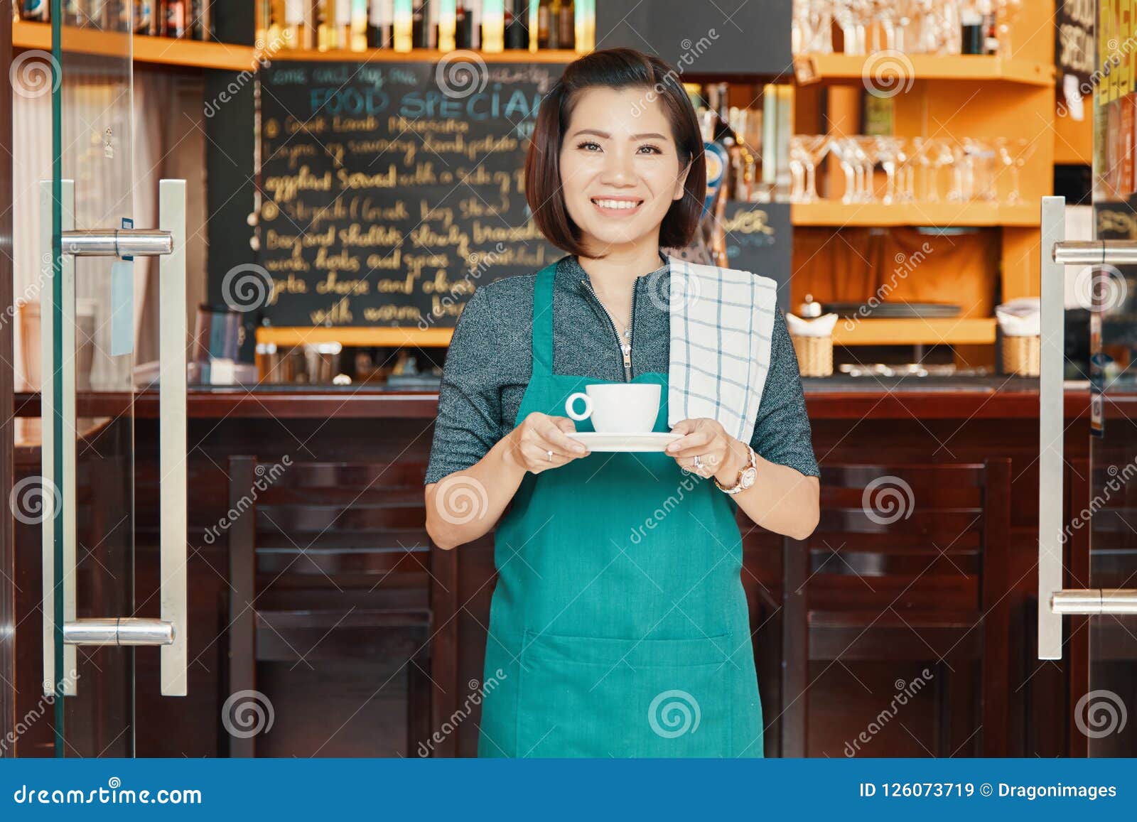 waitress stock image. Image of pretty, owner 126073719
