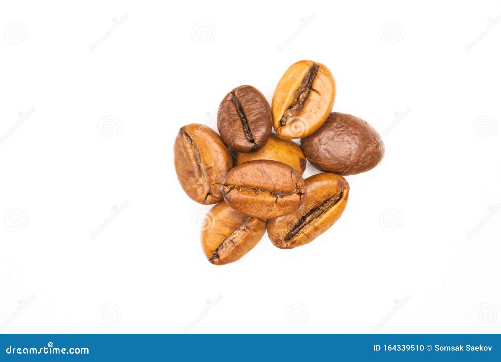 Coffeeâ€‹ Beansâ€‹ Onâ€‹ Whiteâ€‹ Backgroundâ€‹, Isoletedâ€‹ Stock