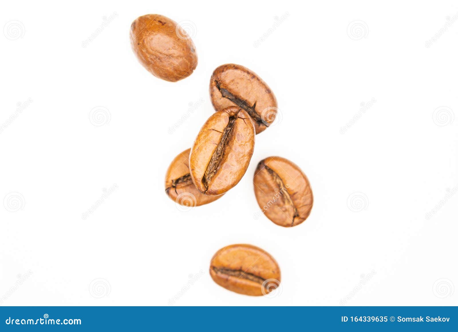 Coffeeâ€‹ Beansâ€‹ Onâ€‹ Whiteâ€‹ Backgroundâ€‹, Isoletedâ€‹ Stock